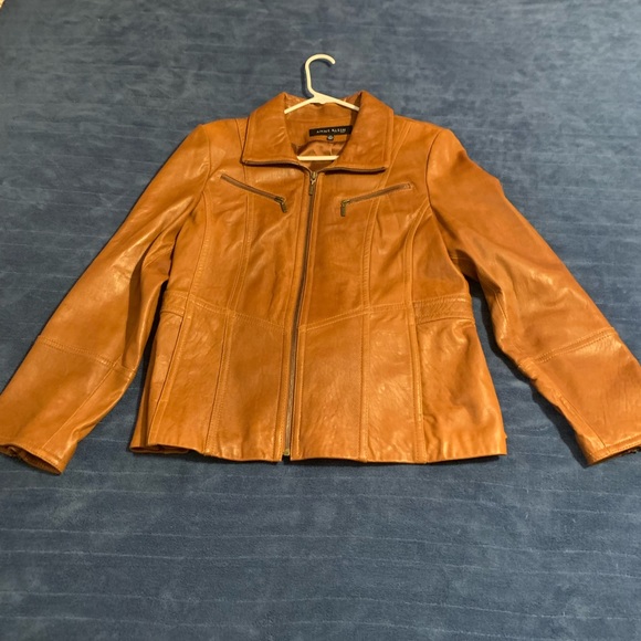 Anne Klein Jackets & Coats Leather Jacket Poshmark